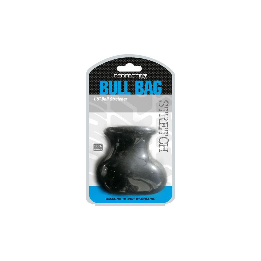 Bull Bag 1.5" Ball Stretcher Black | 854854005175 | Discreet Personal Wellness