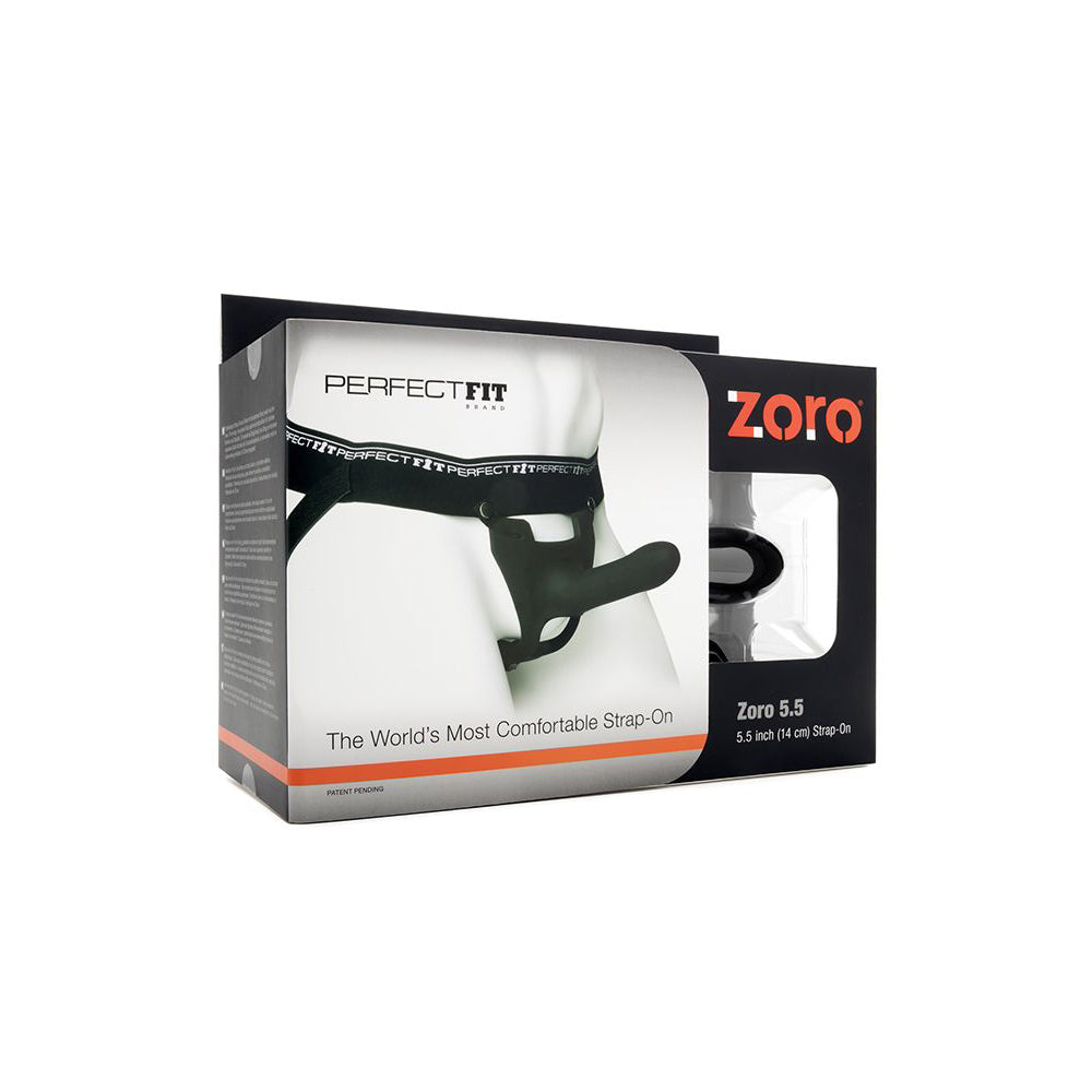 Zoro 5.5" Strap-On Black | 854854005694 | Discreet Personal Wellness