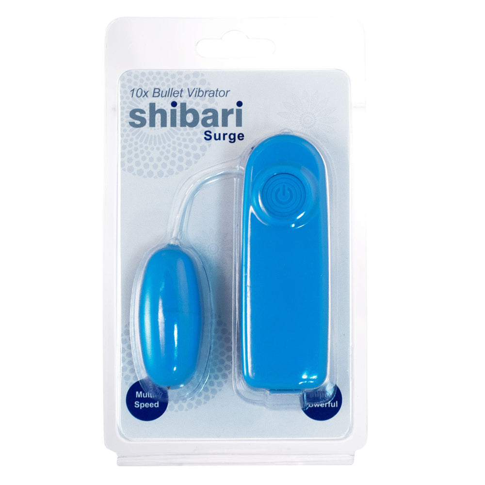 Shibari Surge 10 X Bullet Blue | 859612002304 | Discreet Personal Wellness