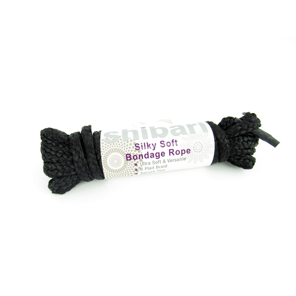 Shibari Rope Soft Silk Black 5M | 859612002588 | Discreet Personal Wellness
