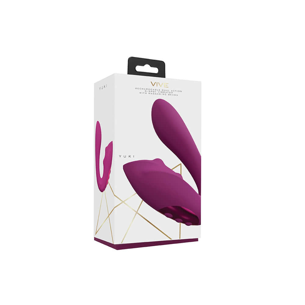 Vive Yuki Dual G-Spot Vibrator With Beads Pink | 8714273051905 | Discreet Personal Wellness