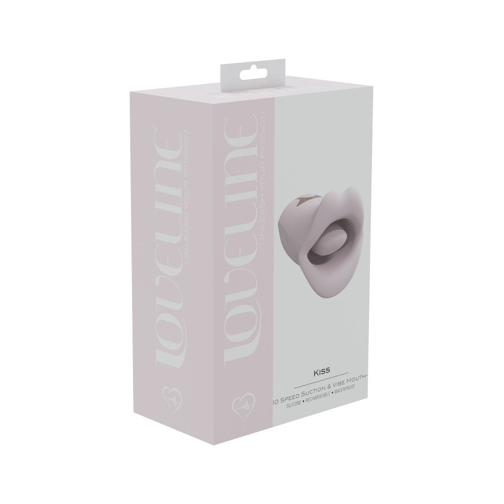 Kiss 10 Speed Suction & Vibrating Mouth Silicone Rechargeable Waterproof Pink | 8714273052087 | Discreet Personal Wellness