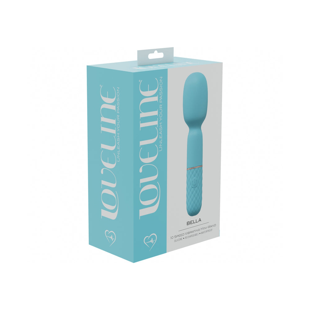 Bella 10 Speed Vibrating Mini-Wand Silicon Rechargeable Waterproof Blue | 8714273052094 | Discreet Personal Wellness