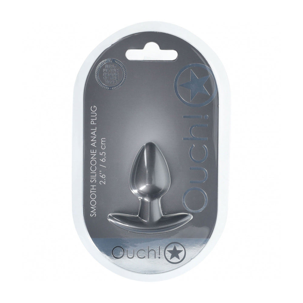Ouch! Anal Plug Small Silicone Gun Metal | 8714273056818 | Discreet Personal Wellness