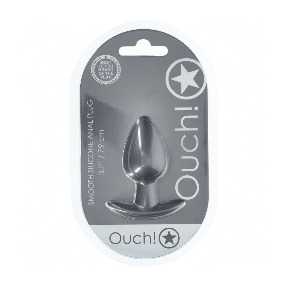 Ouch! Anal Plug Medium Silicone Gun Metal | 8714273056856 | Discreet Personal Wellness