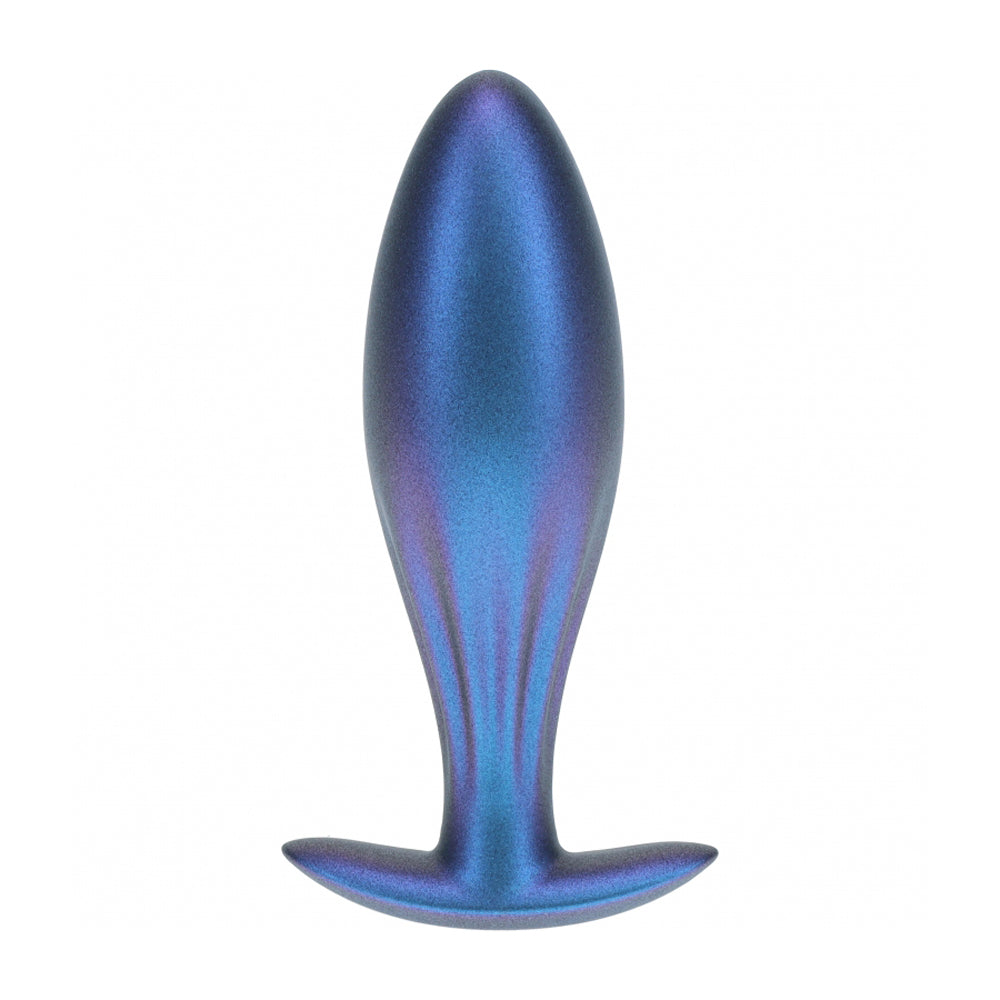 Ouch! Oval Anal Plug Silicone Metallic Blue | 8714273056986 | Discreet Personal Wellness