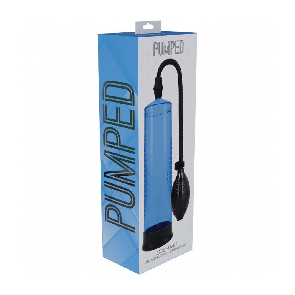 Pumped Basic Pump 1 Water Resistant Blue | 8714273058065 | Discreet Personal Wellness