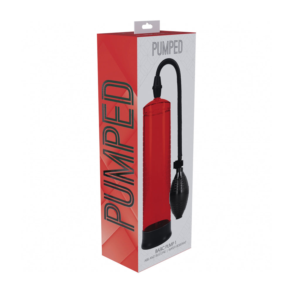 Pumped Basic Pump 1 Water Resistant Red | 8714273058102 | Discreet Personal Wellness