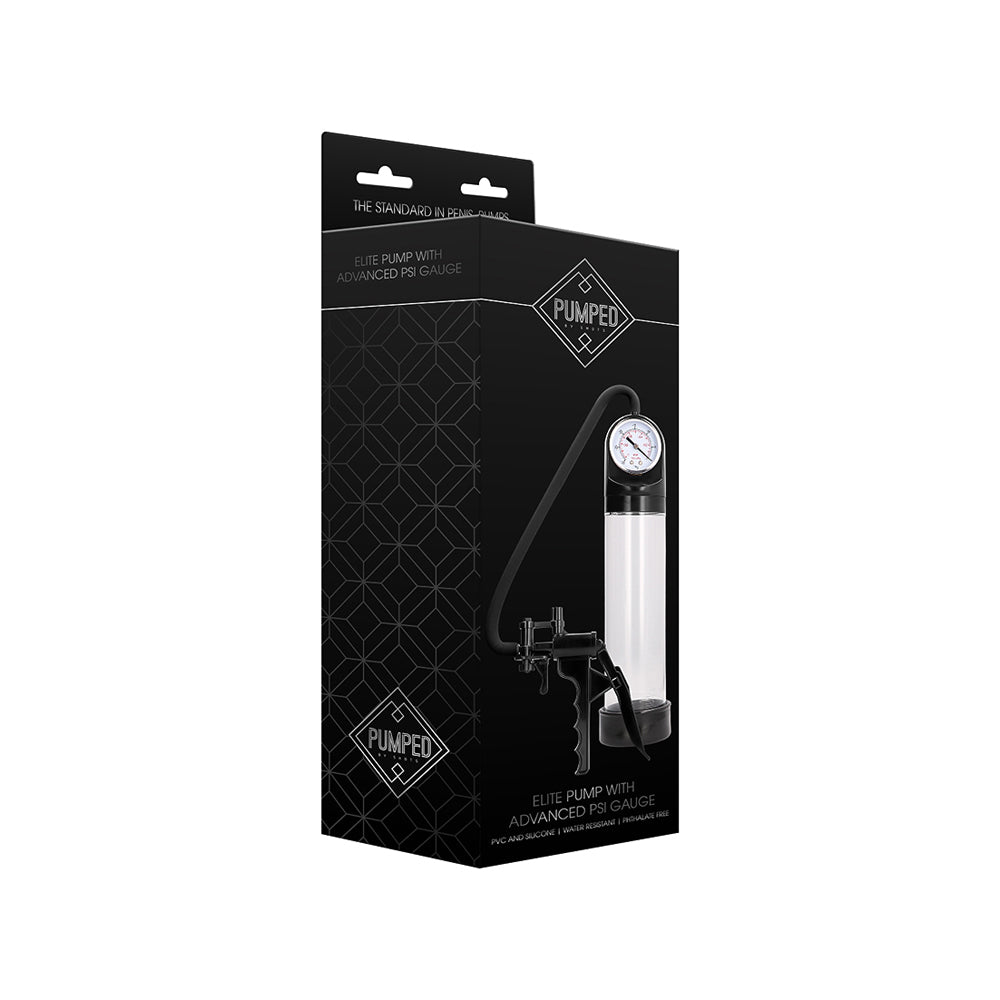 Elite Pump With Advanced Psi Gauge Transparent | 8714273292018 | Discreet Personal Wellness