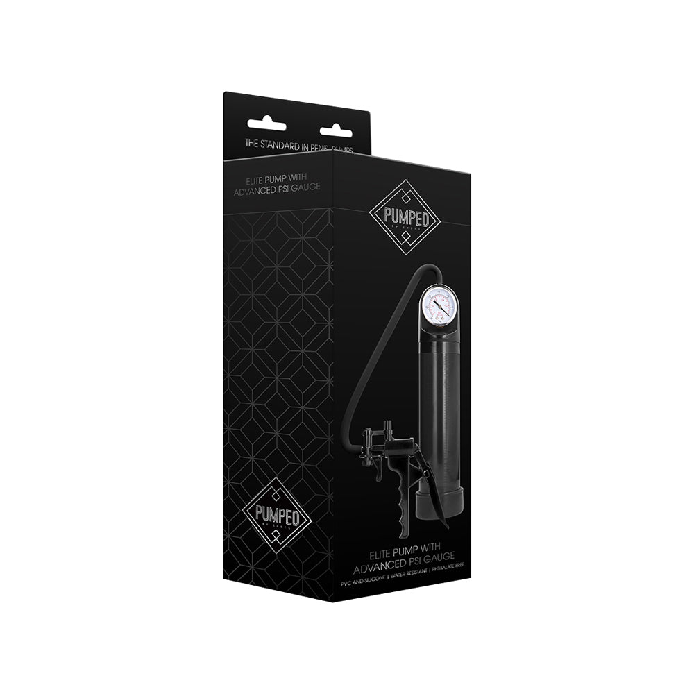 Elite Pump With Advanced Psi Gauge Black | 8714273292025 | Discreet Personal Wellness