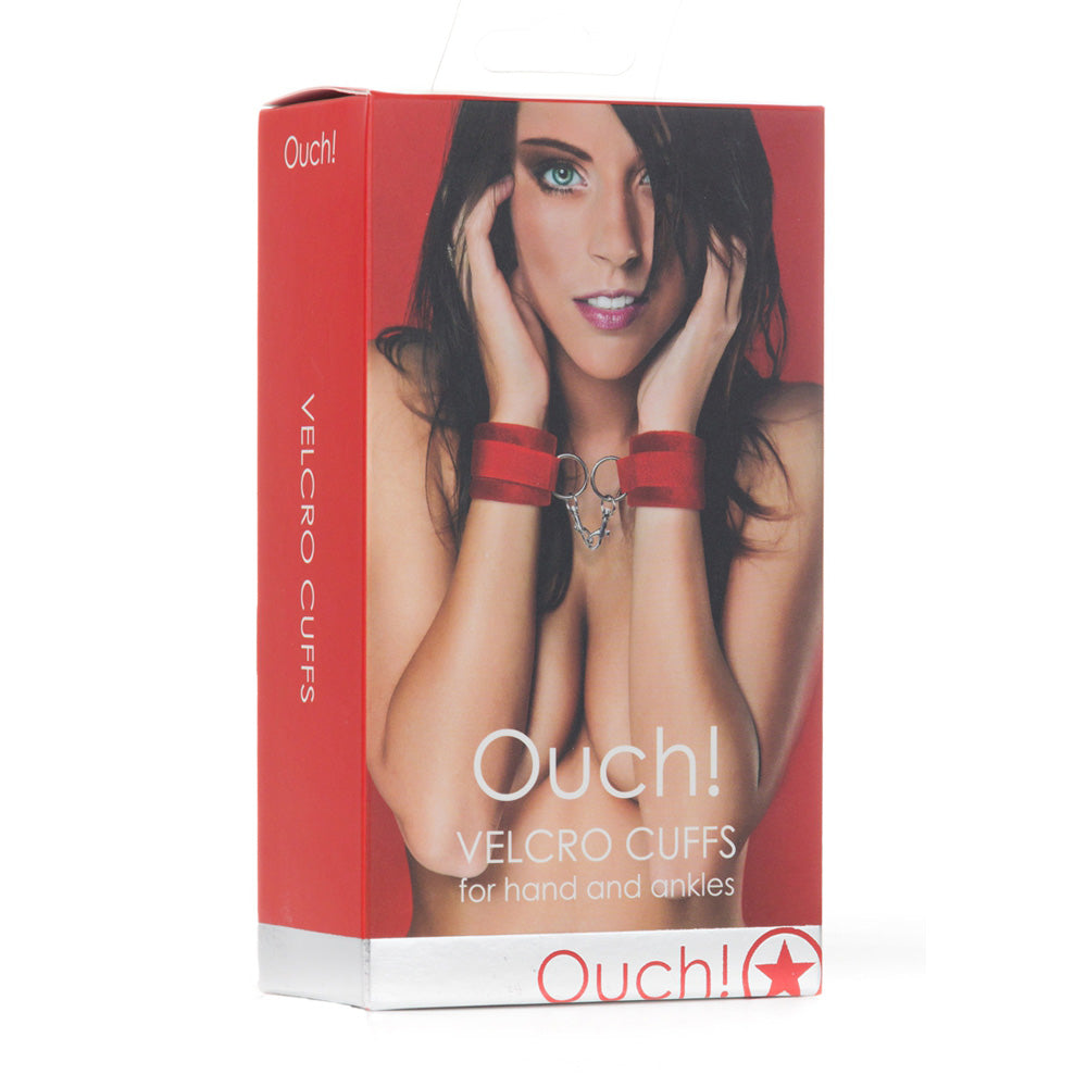 Ouch! Velcro Cuffs Red | 8714273309501 | Discreet Personal Wellness