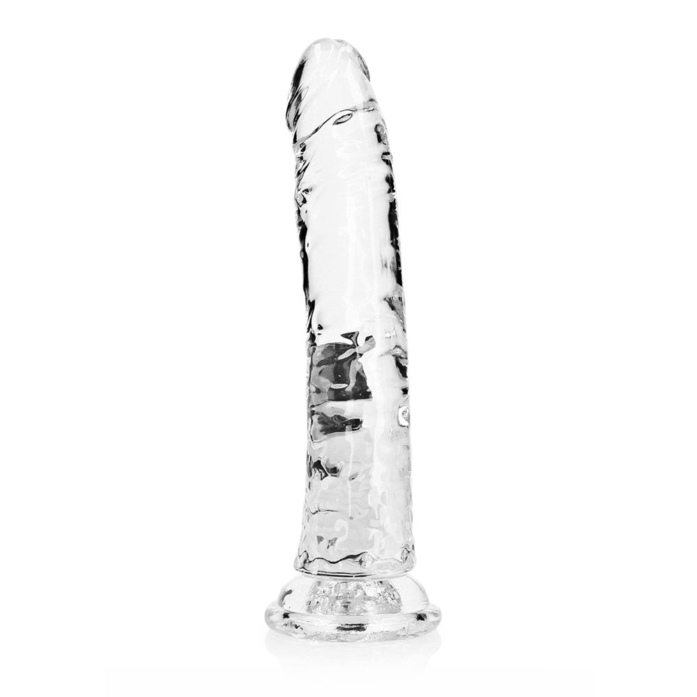 Realrock Crystal Clear Slim Dildo 8'' Transparent | 8714273520197 | Discreet Personal Wellness