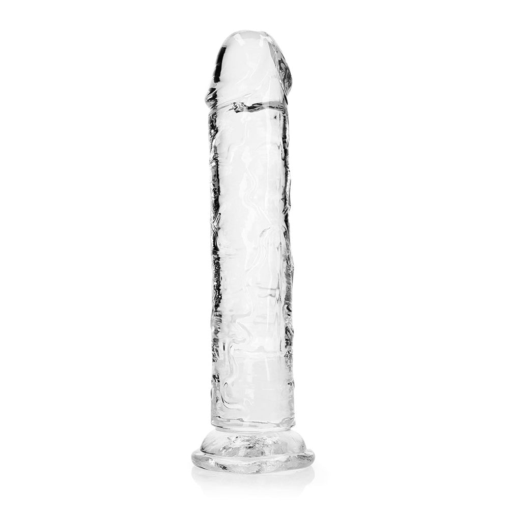 Realrock Crystal Clear Straight Realistic Dildo With Suction Cup 9'' Transparent | 8714273520548 | Discreet Personal Wellness