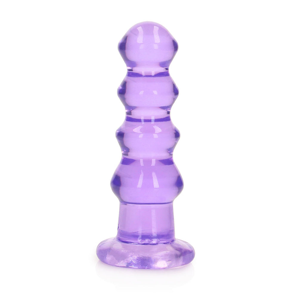 Realrock Crystal Clear Curvy Dildo Or Butt Plug 5.5'' Purple | 8714273520678 | Discreet Personal Wellness