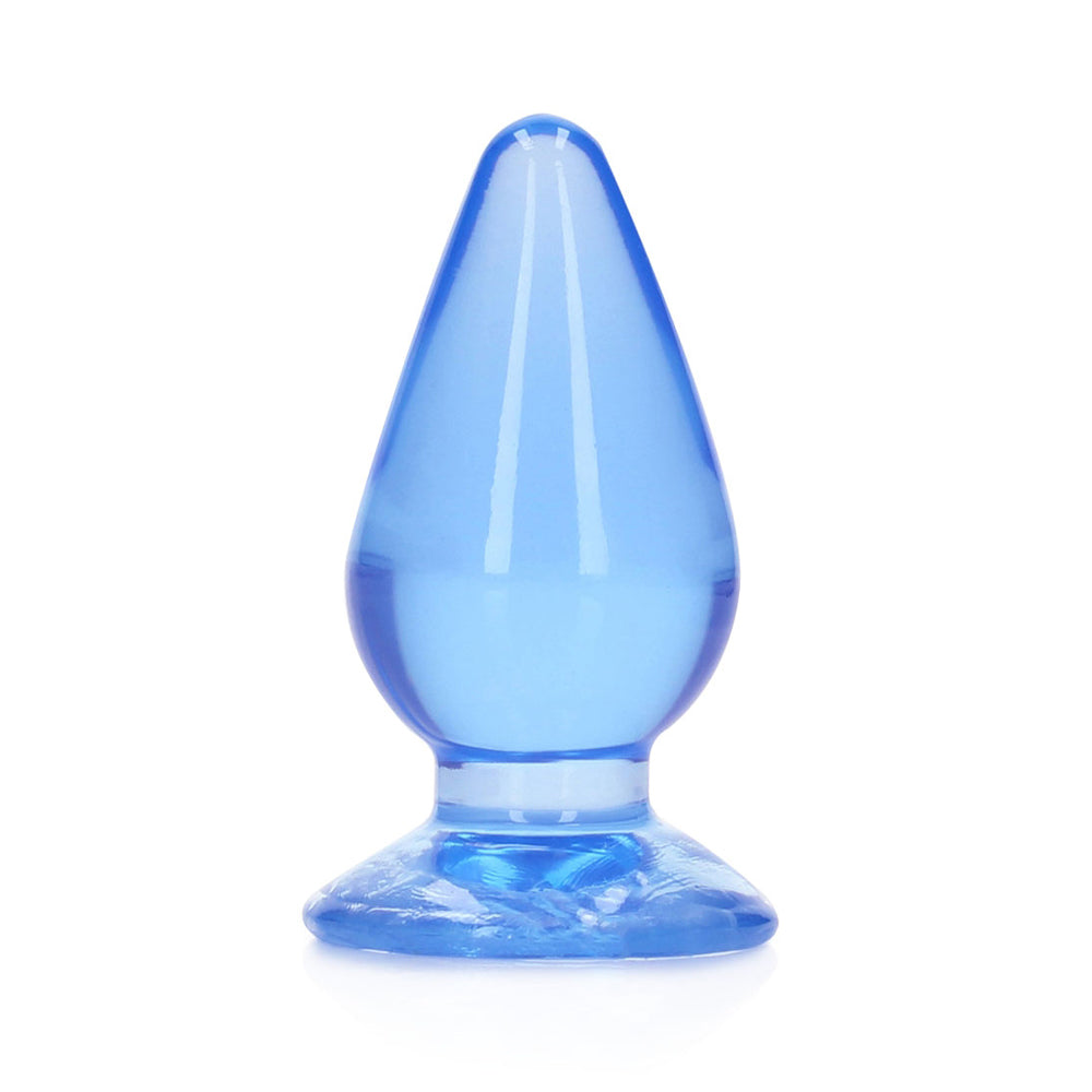 Realrock Crystal Clear Anal Plug 4.5'' Blue | 8714273520753 | Discreet Personal Wellness