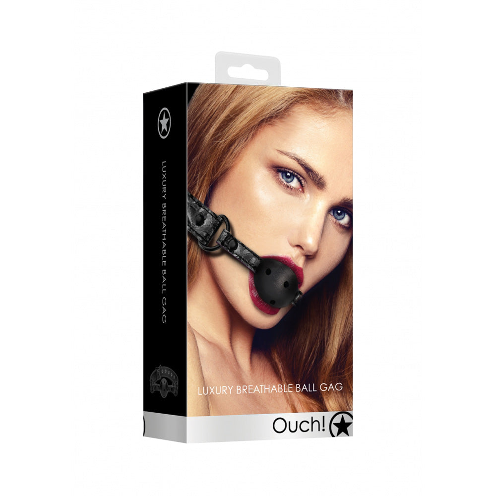 Ouch! Breathable Luxury Ball Gag Black | 8714273525277 | Discreet Personal Wellness