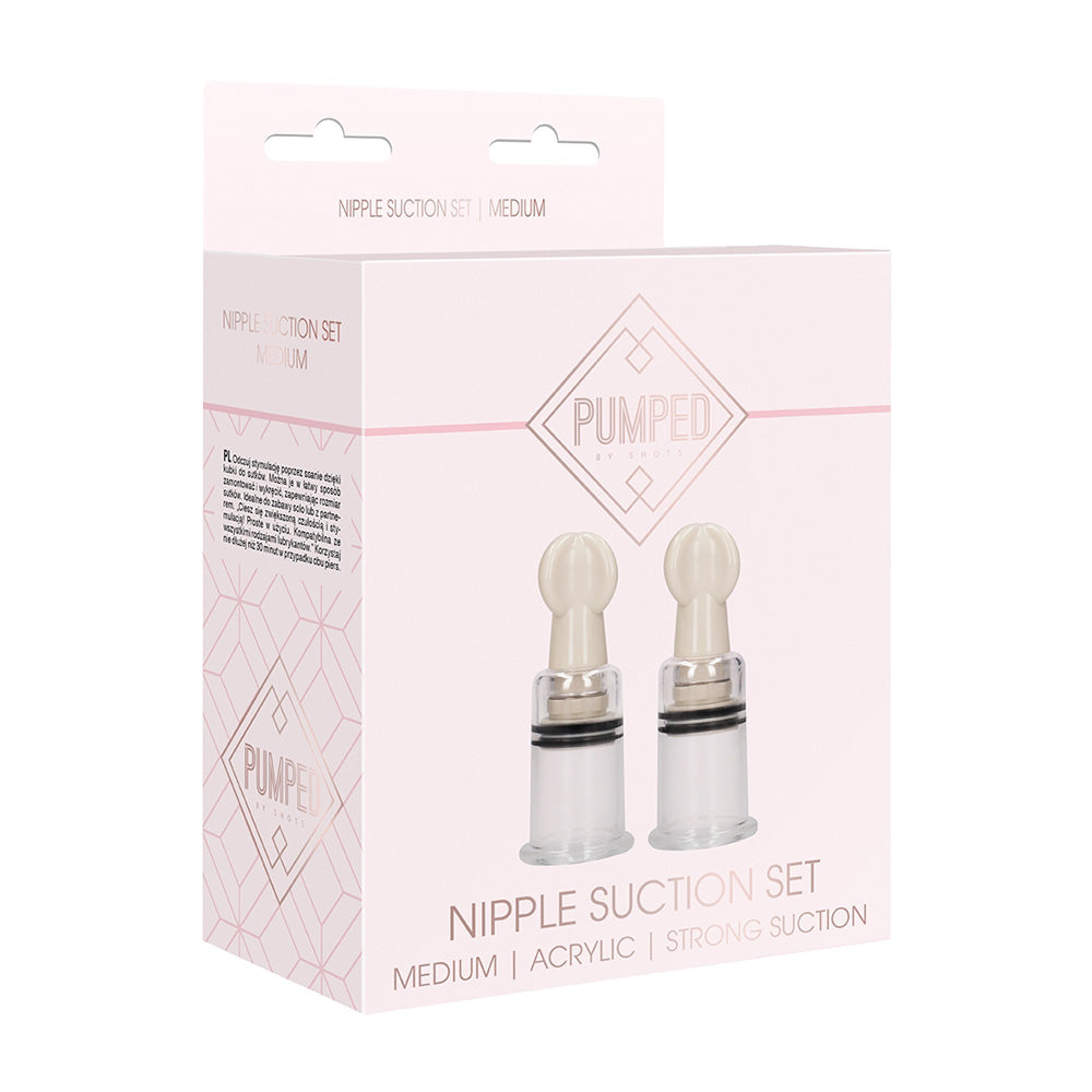 Pumped Nipple Suction Set Medium Transparent | 8714273548429 | Discreet Personal Wellness