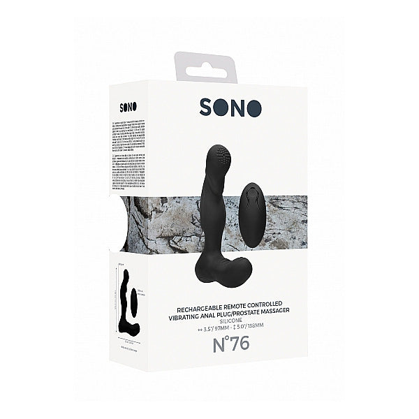 Sono No. 76 Vibrating Anal Plug / P Massager Black | 8714273549051 | Discreet Personal Wellness