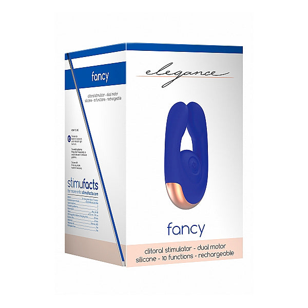 Elegance Dual Motor Clitoral Stimulator Fancy Blue | 8714273925206 | Discreet Personal Wellness