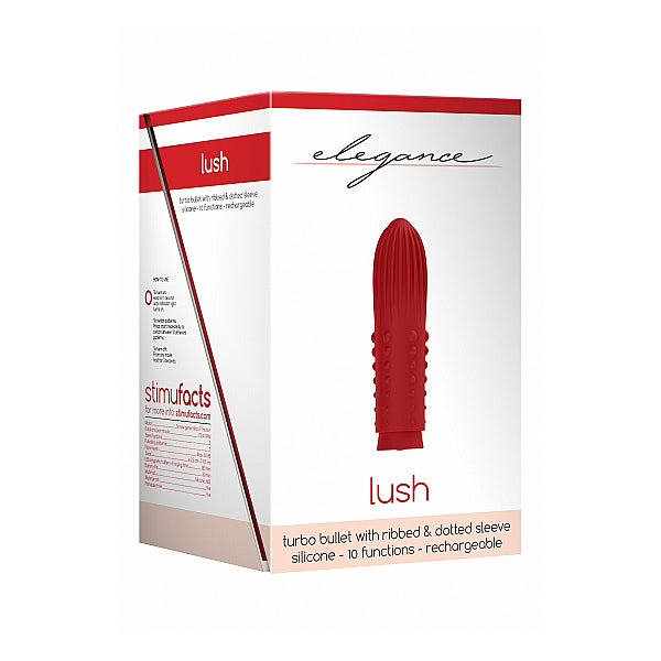 Elegance Turbo Rechargeable Bullet Lush Red | 8714273925503 | Discreet Personal Wellness
