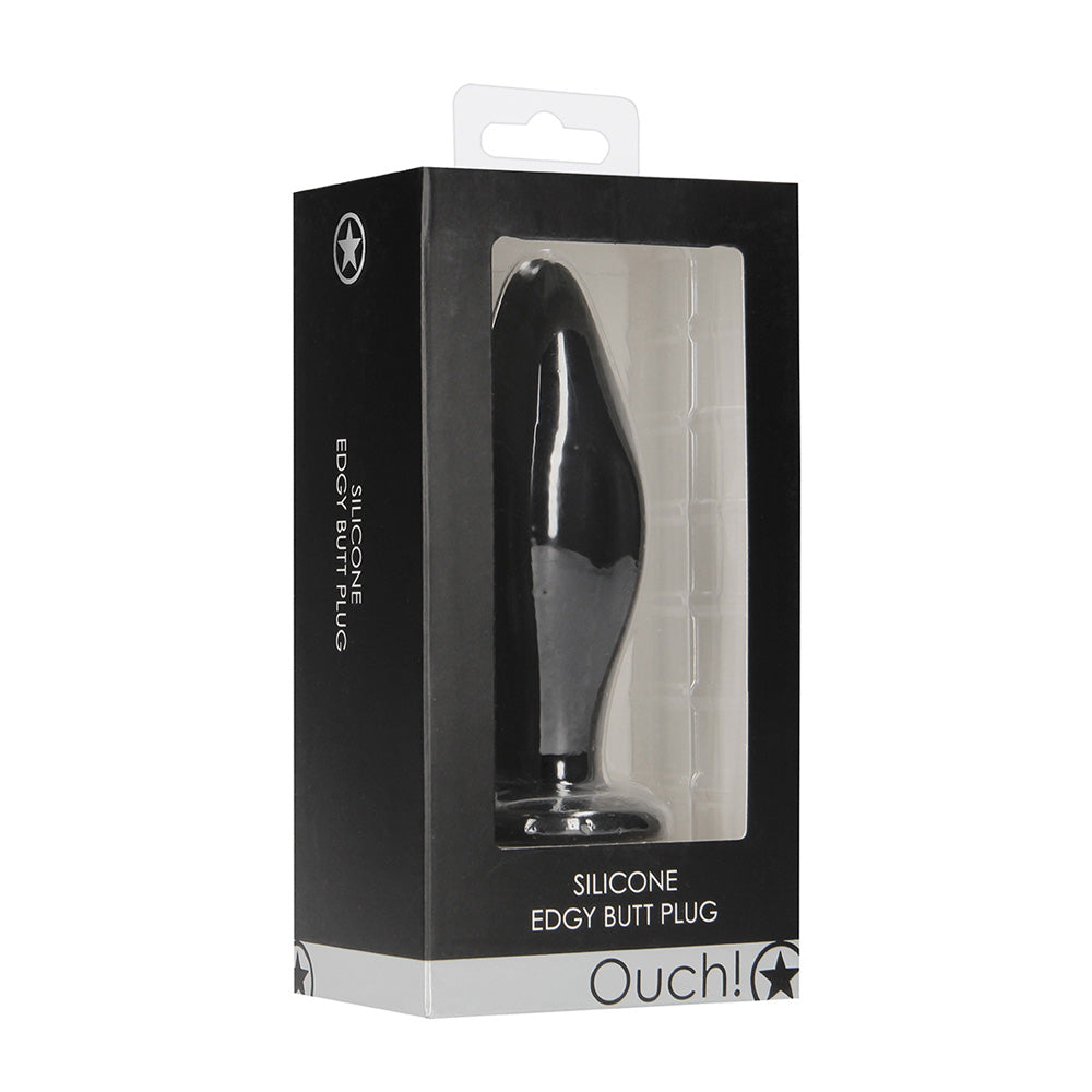 Ouch! Edgy Butt Plug Black | 8714273925886 | Discreet Personal Wellness