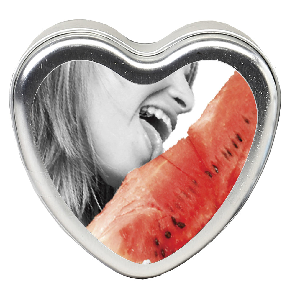 Watermelon Edible Heart Candle | 879959001907 | Discreet Personal Wellness