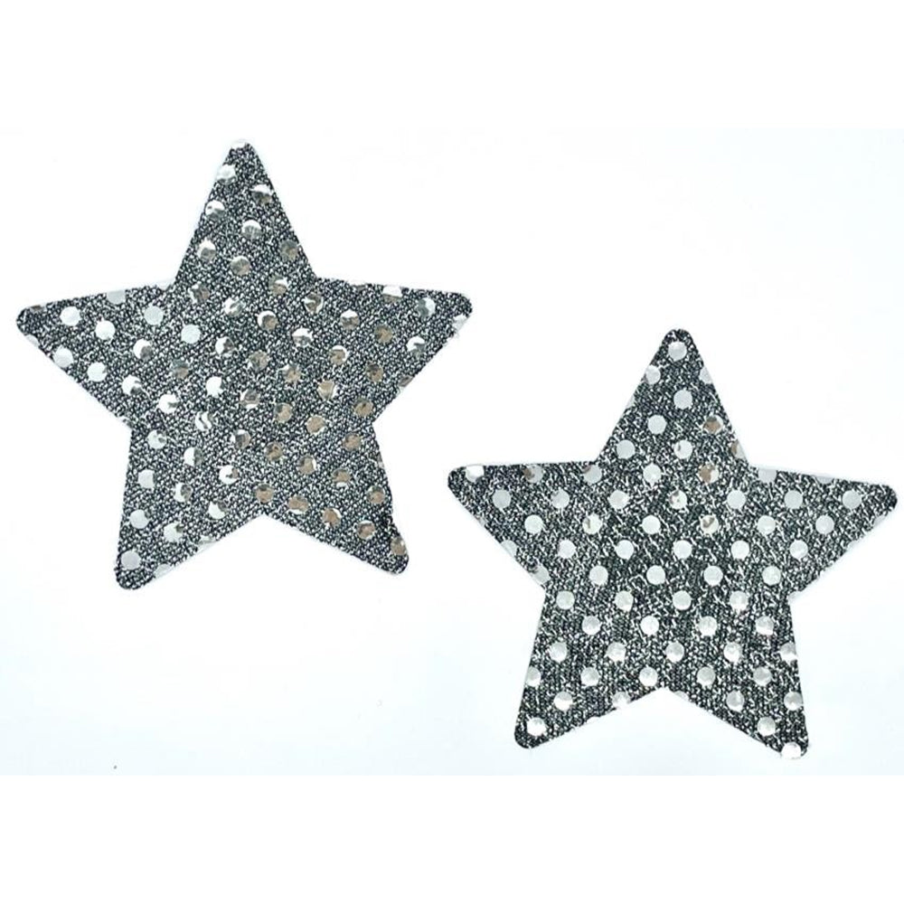 Sequence Star Pasties Silver O/S | 8932130201274 | Discreet Personal Wellness