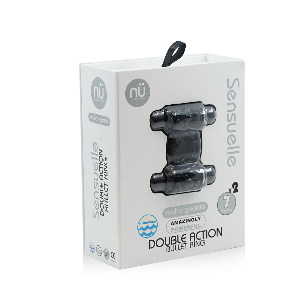 Nu Sensuelle Double Action Black | 9342851002200 | Discreet Personal Wellness