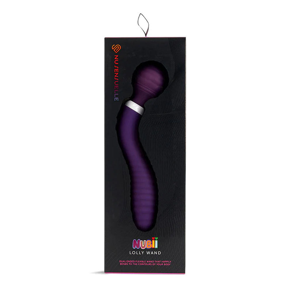 Lolly Double-Ended Flexible Nubii Wand Purple | 9342851003412 | Discreet Personal Wellness