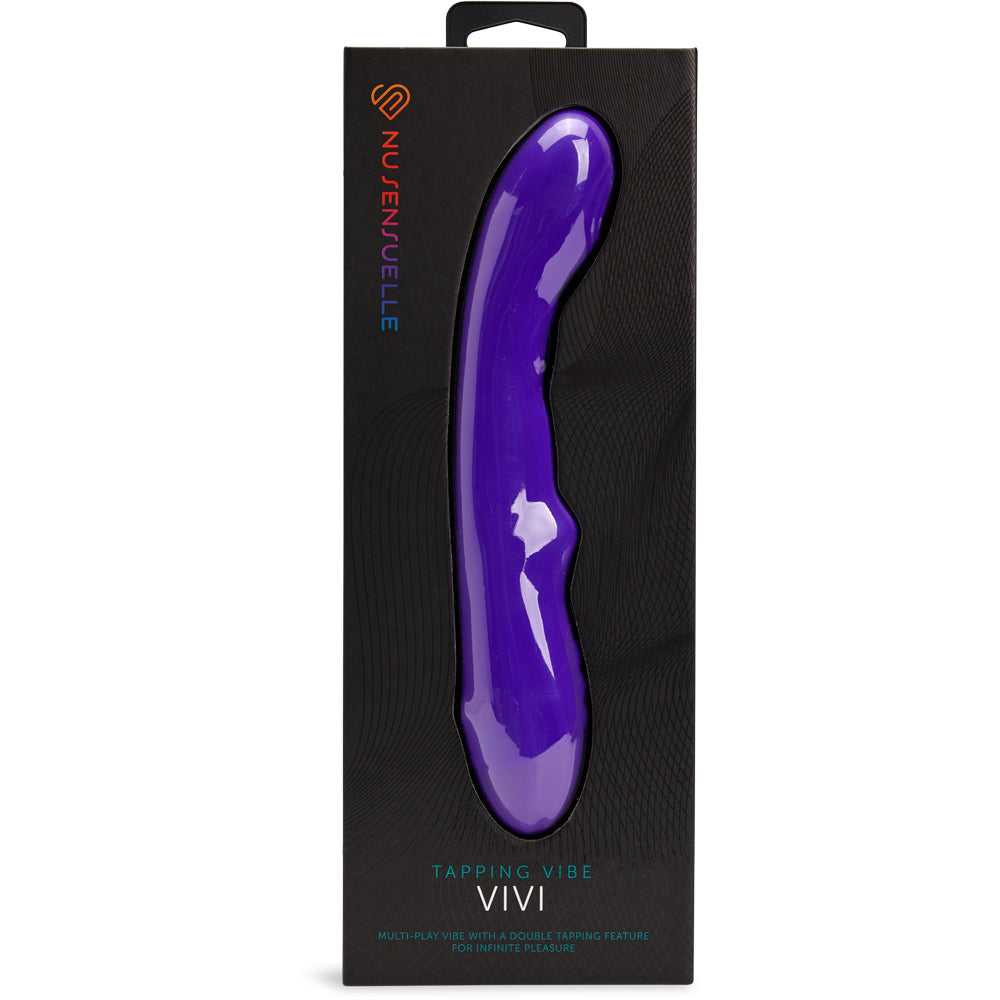 Nu Sensuelle Vivi Double Tapping Vibe Deep Purple | 9342851003474 | Discreet Personal Wellness