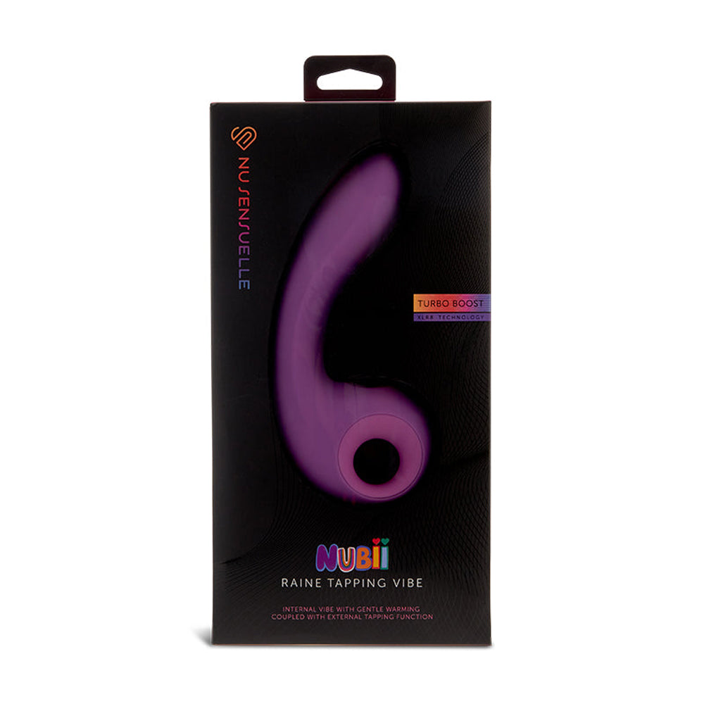 Raine Nubii External Tapping Vibe W/ Turbo Boost And Heat Purple | 9342851003757 | Discreet Personal Wellness