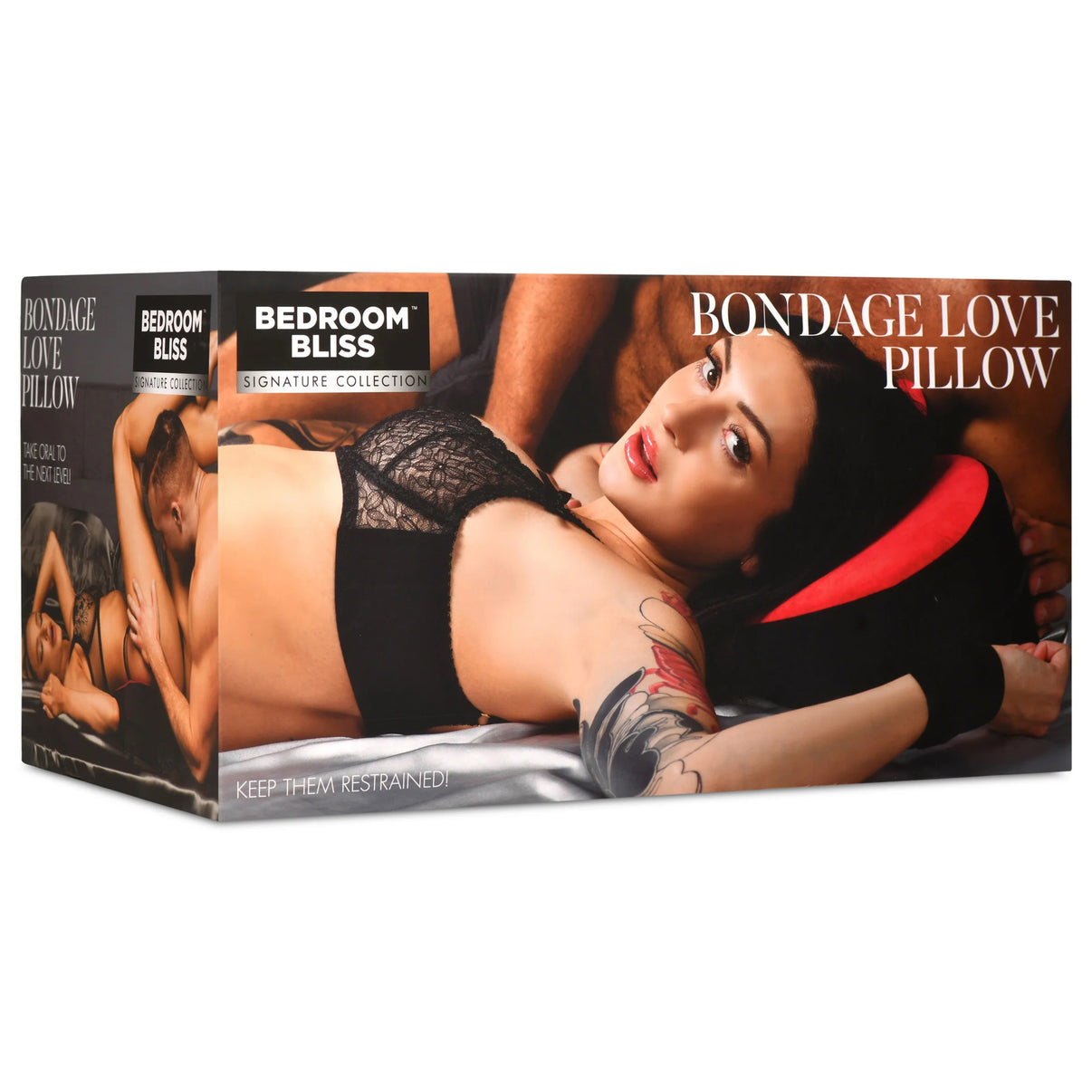 Bondage Love Pillow - Black/Red | 848518054203 | Discreet Personal Wellness