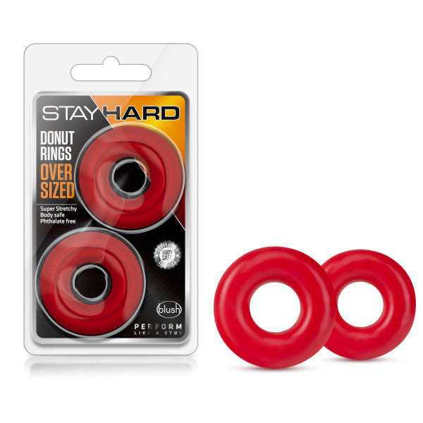Stay Hard - Donut Rings Oversized - Red | 850002870251 | Discreet Personal Wellness