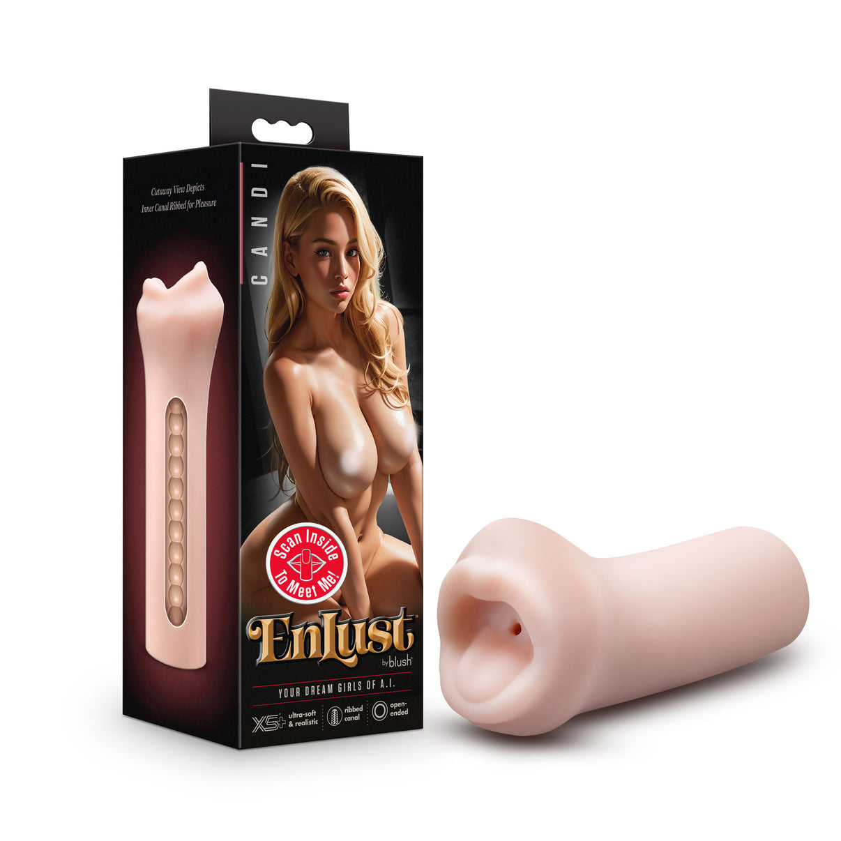 Enlust Candi AI Mouth Style Stroker | 810138370087 | Discreet Personal Wellness