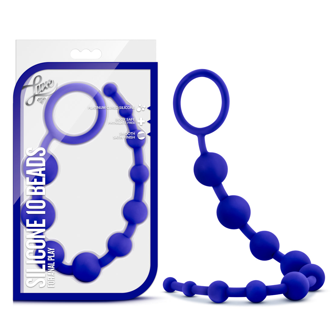 Luxe Silicone 10 Beads - Indigo | 702730691328 | Discreet Personal Wellness