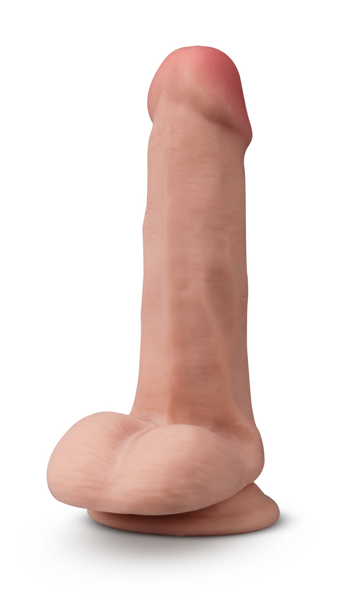 Dr. Skin Plus - 6 Inch Posable Dildo With Balls - Mocha | 819835027676 | Discreet Personal Wellness