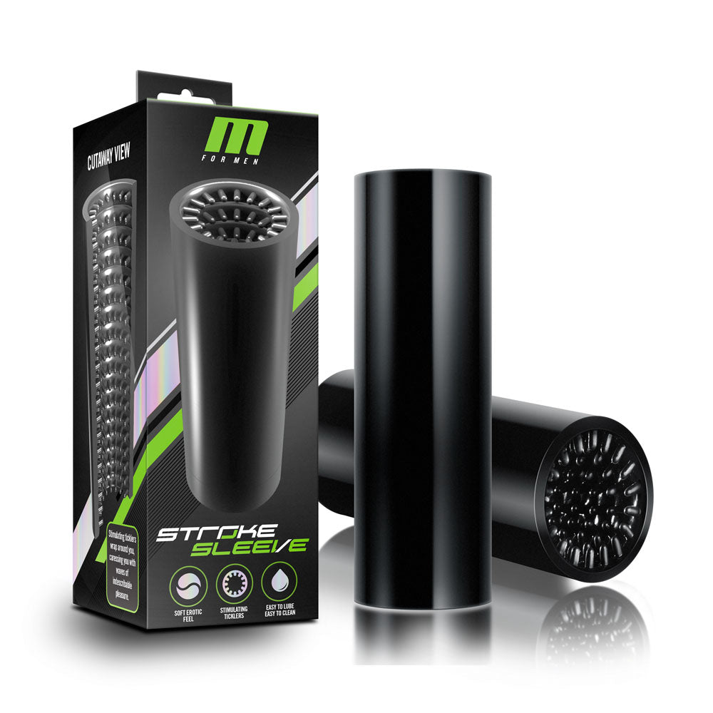 M for Men - Stroke Sleeve - Black | 819835022411 | Discreet Personal Wellness