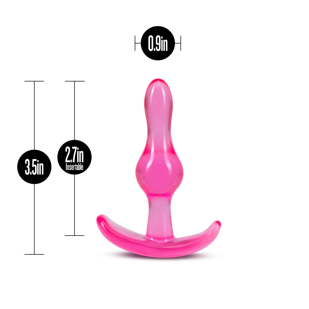 B Yours - Curvy Anal Plug - Pink | 819835026082 | Discreet Personal Wellness