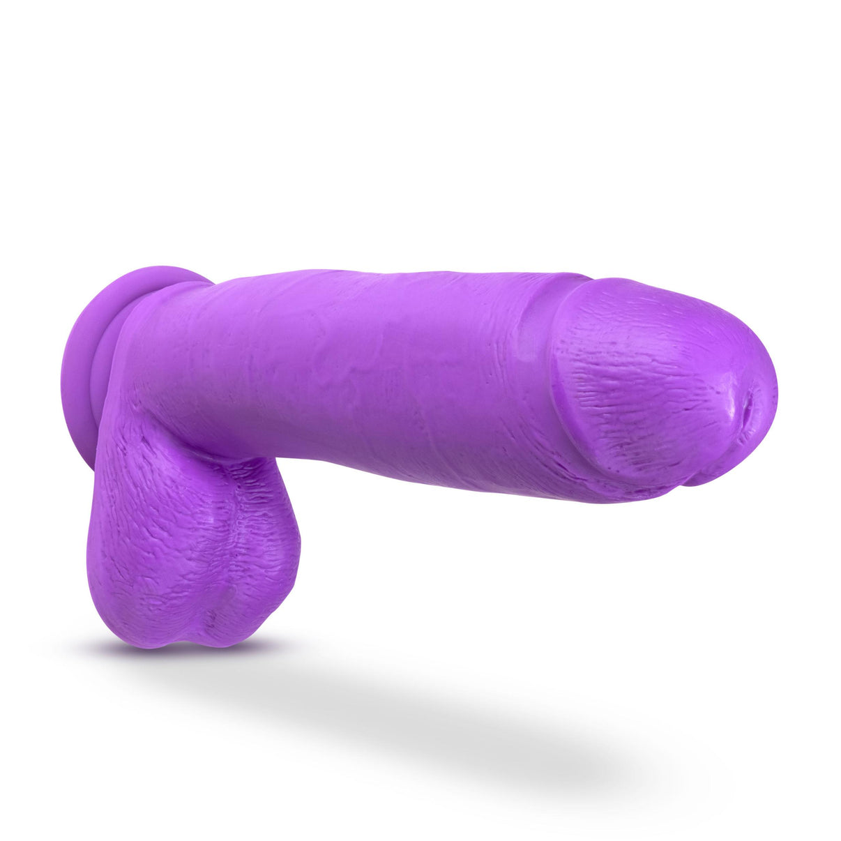 Neo Elite - 10 Inch Silicone Dual Density Penis With Balls - Neon Purple | 819835025245 | Discreet Personal Wellness