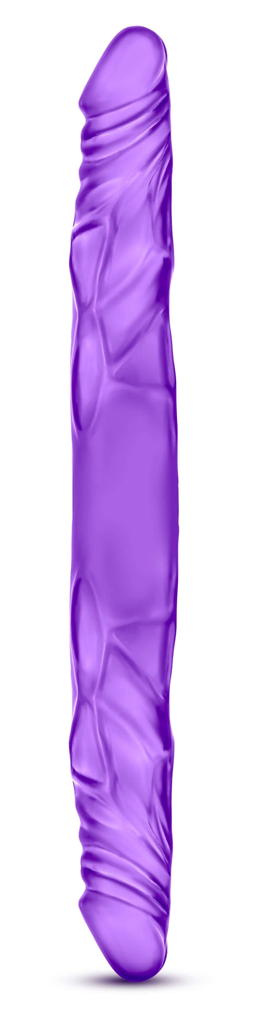 B Yours 14 Inch Double Dildo - Purple | 702730682111 | Discreet Personal Wellness
