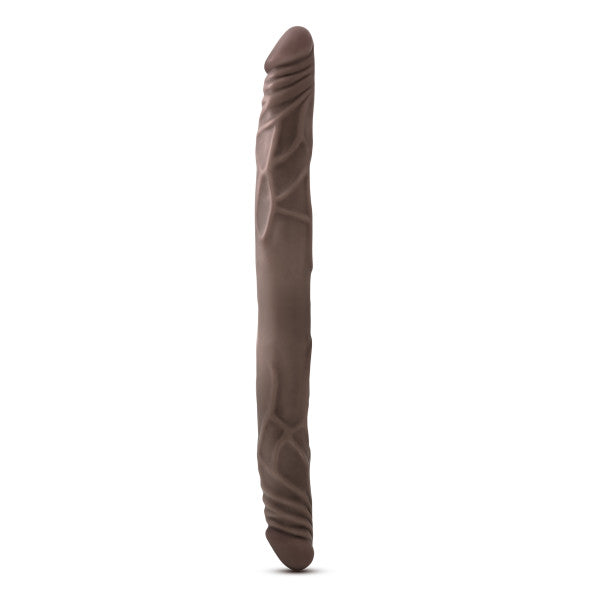 Dr. Skin - 14 Inch Double Dildo - Chocolate | 819835024064 | Discreet Personal Wellness