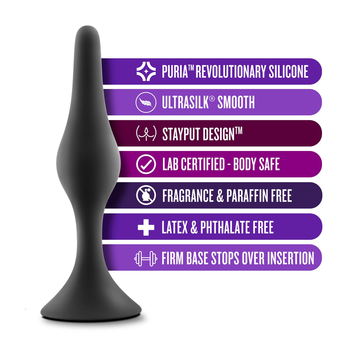 Anal Adventures Platinum - Silicone Beginner Plug Kit - Black | 819835027799 | Discreet Personal Wellness