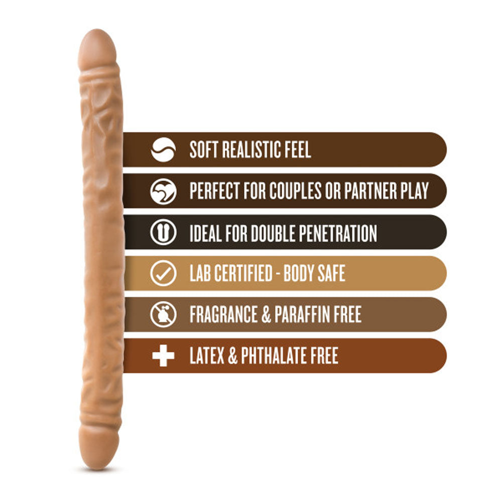 Dr. Skin - 18 Inch Double Dildo - Mocha | 819835024026 | Discreet Personal Wellness