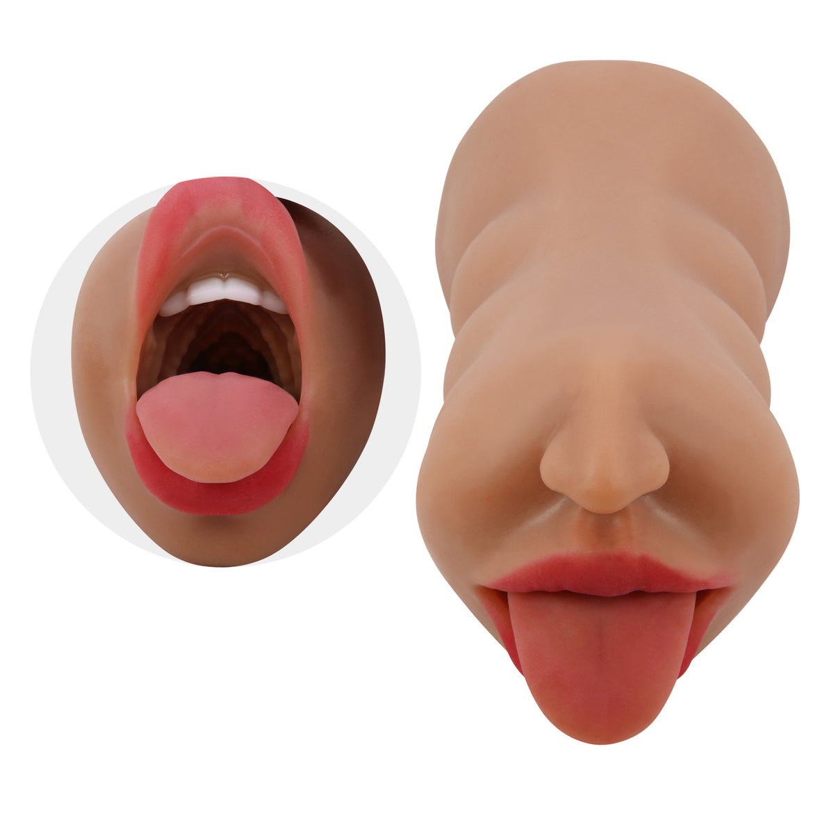 Sarah Mouth Masturbator Sleeve - Brown | 6959532360158 | Discreet Personal Wellness