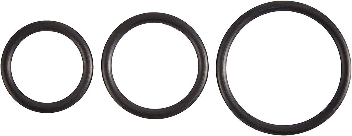 Rubber Penis Ring Set - Black | 669729410141 | Discreet Personal Wellness