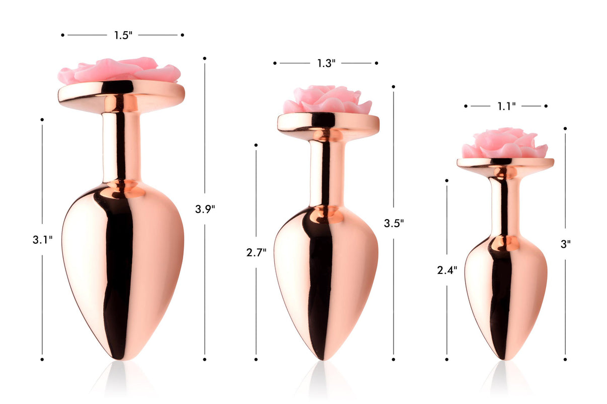 Pink Rose Gold Anal Plug - Small | 848518045720 | Discreet Personal Wellness