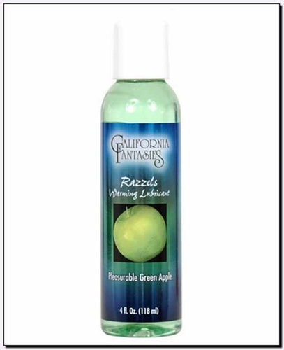 Razzels Warming Lubricant - Pleasurable Green Apple - 4 Oz. Bottle | 855487001060 | Discreet Personal Wellness