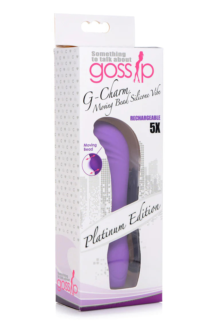 5x G-Charm Moving G-Spot Bead Mini Vibe - Violet | 653078941814 | Discreet Personal Wellness