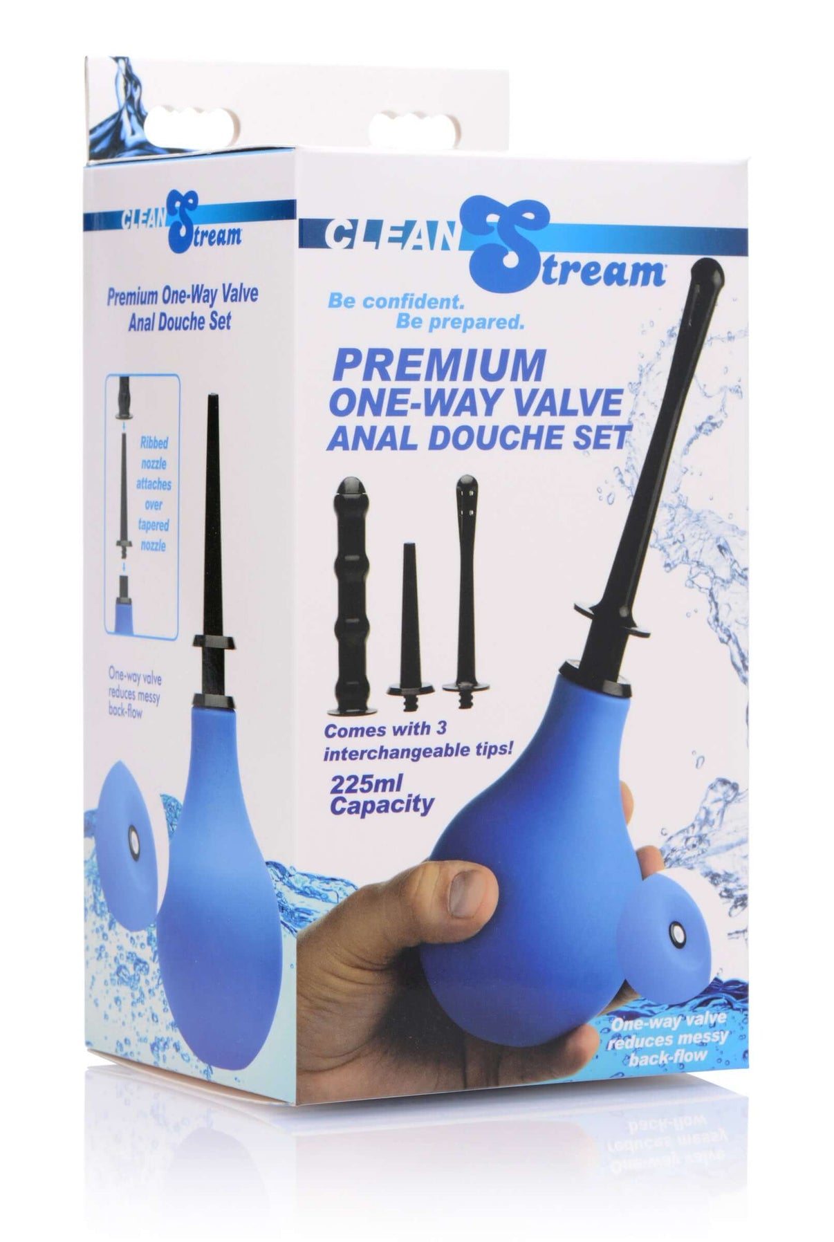 Premium One- Way Valve Anal Douche Set | 848518025807 | Discreet Personal Wellness