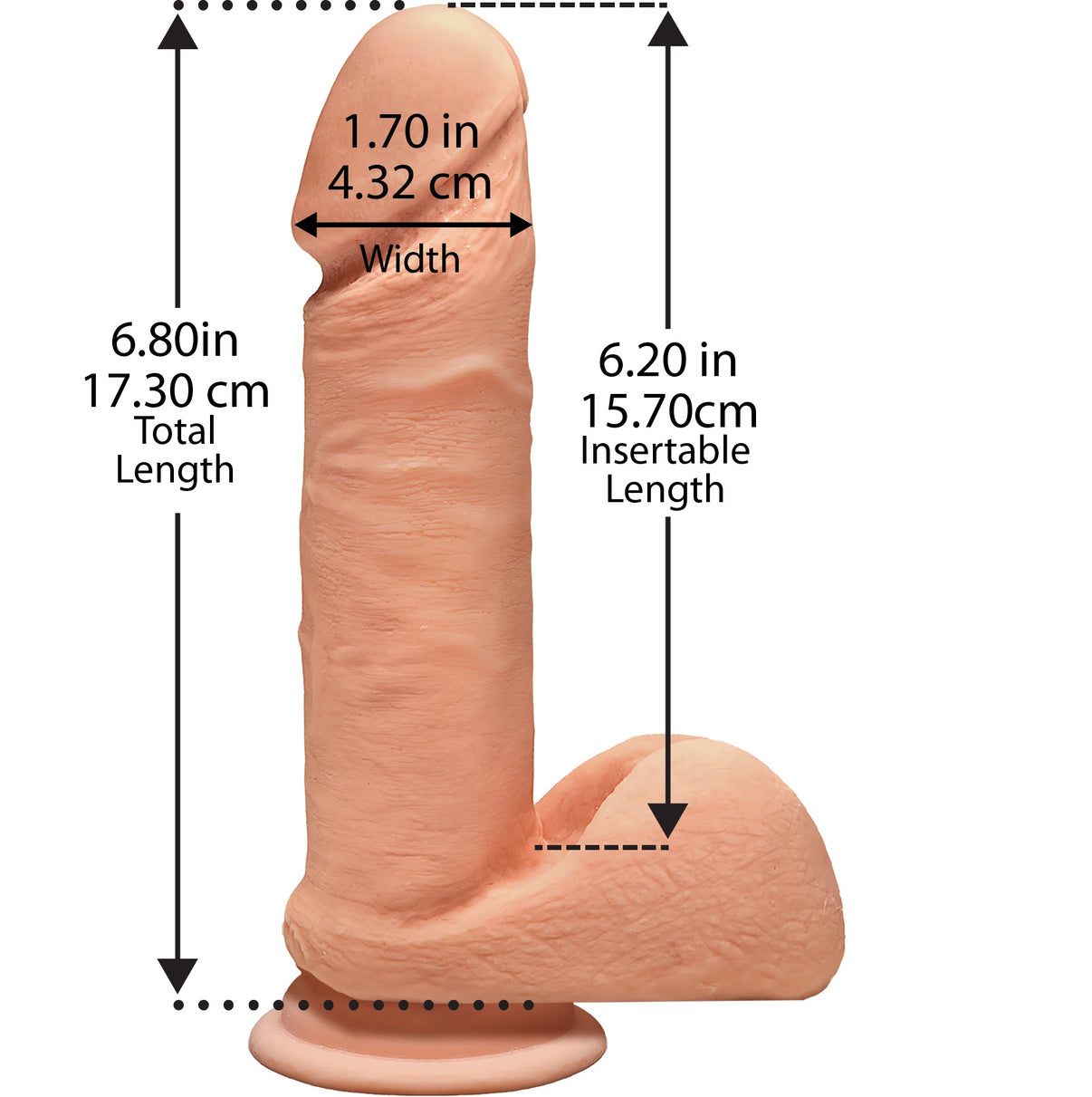 The D - Perfect D 7 Inches - Vanilla | 782421058890 | Discreet Personal Wellness